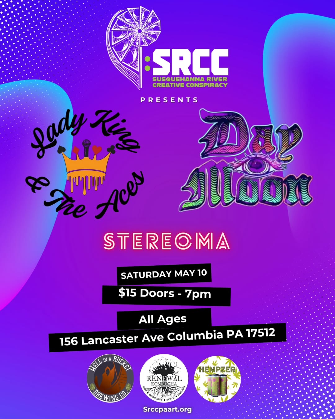 Lady King & the Aces and Day Moon and Stereoma