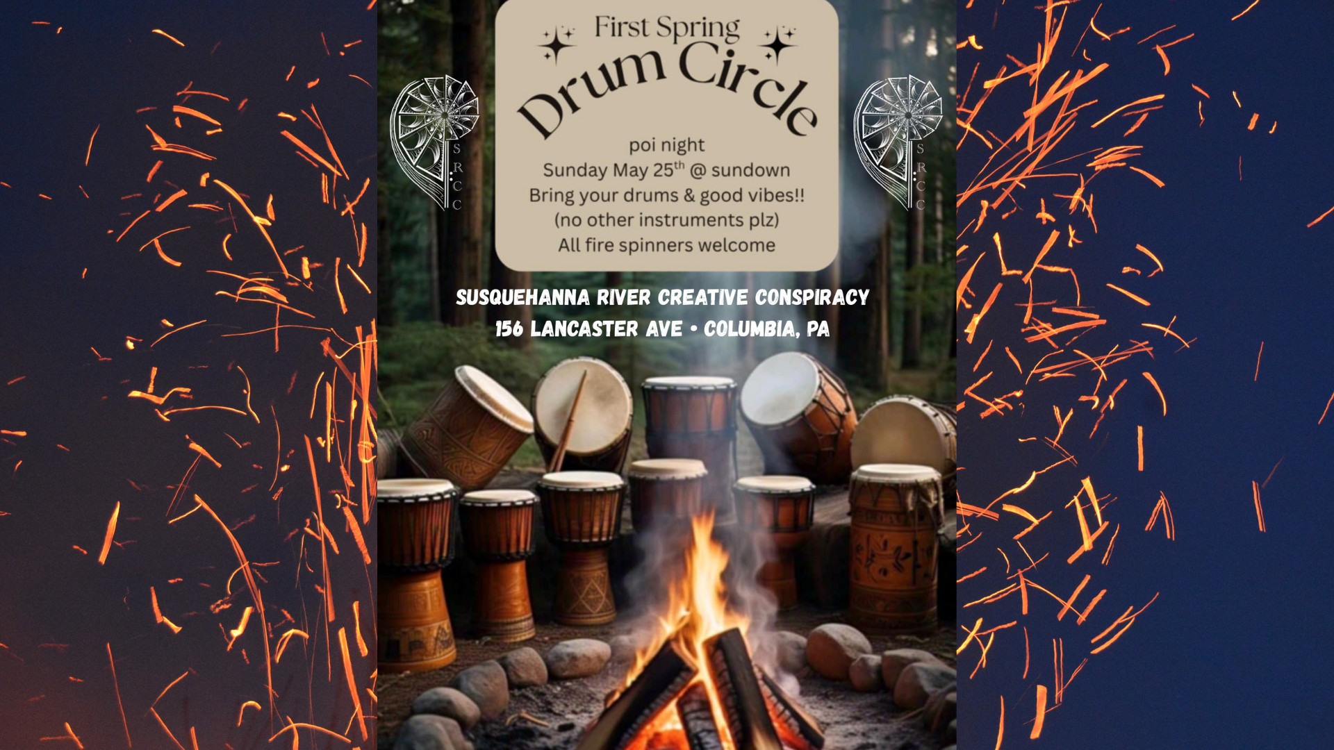 Fire Spinning and Drum Circle