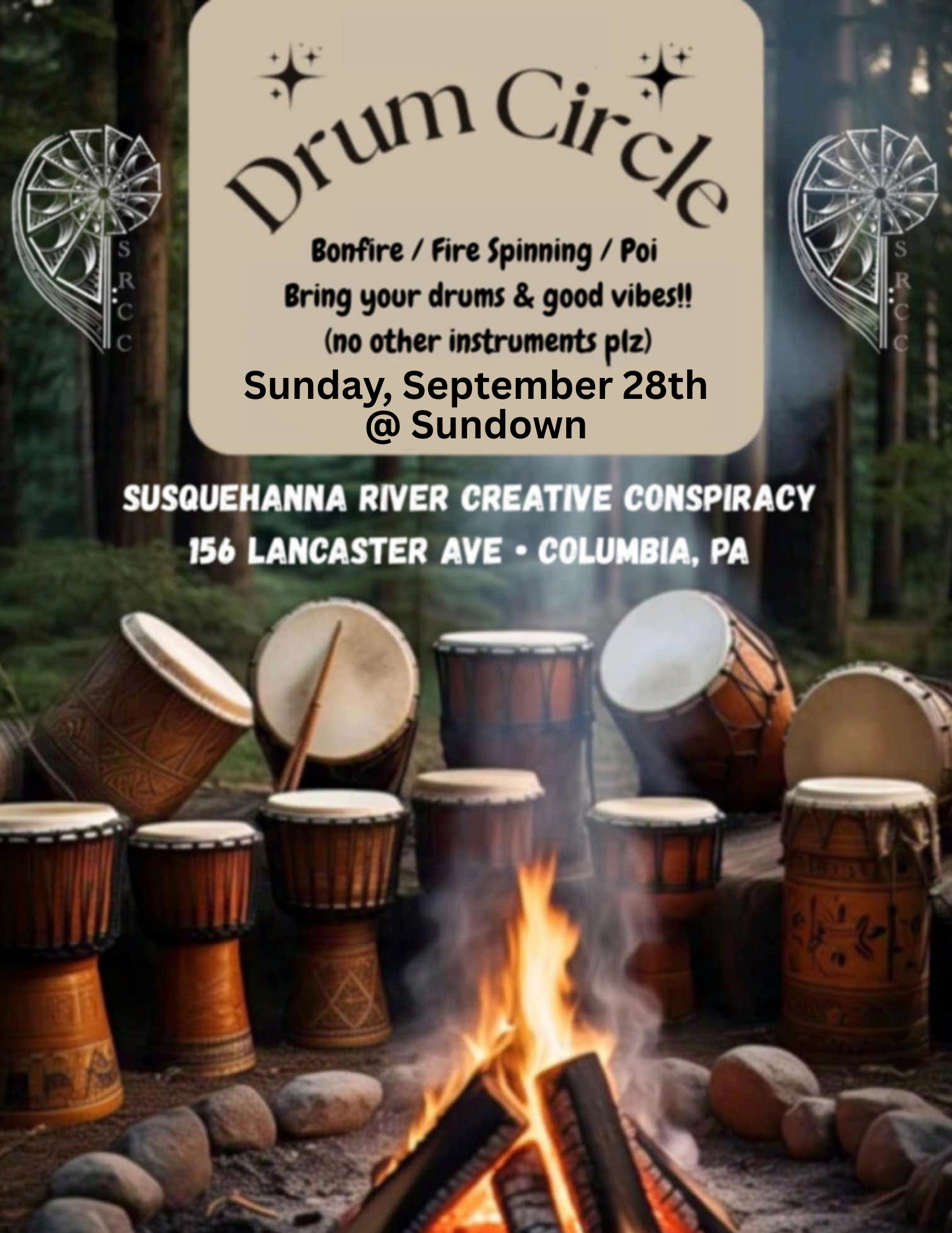 Fire Spinning and Drum Circle